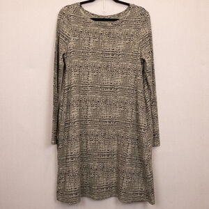 Pact Revive green long sleeve swing dress-L